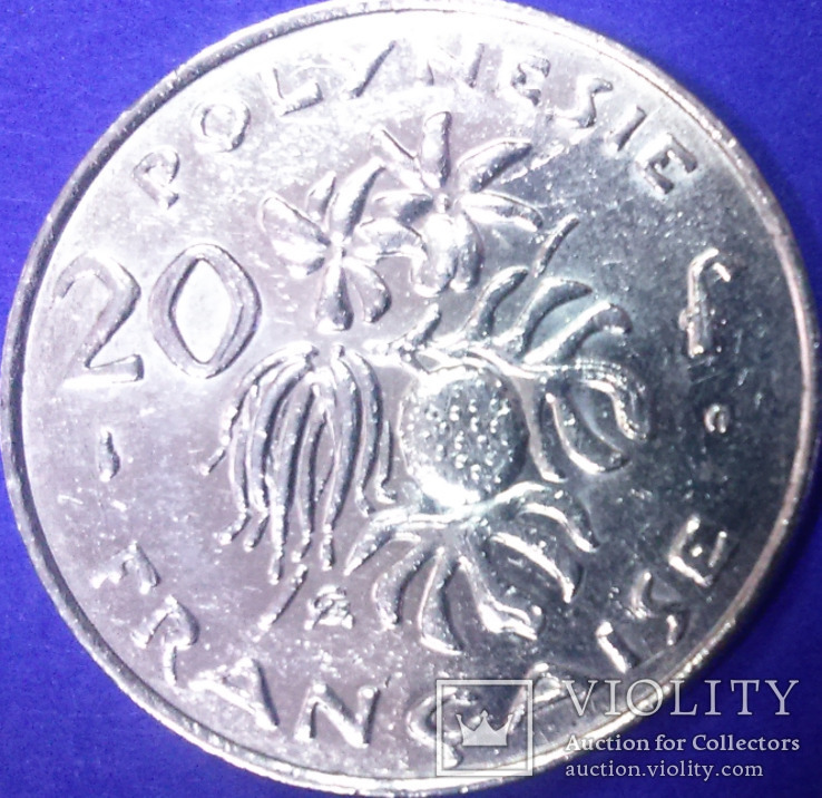 Французька полінезія 20 франків 2001 р, фото №2
