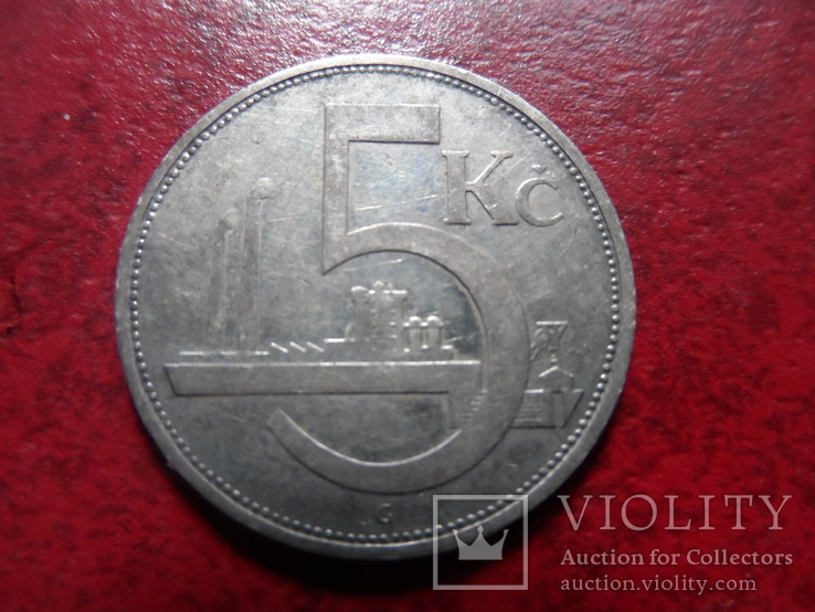 5 крон 1929  Чехословакия серебро    (А.1.1)~