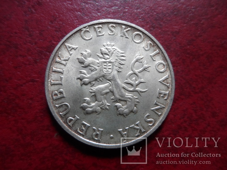 10 крон  1955  Чехословакия  серебро    (А.3.1)~, фото №3