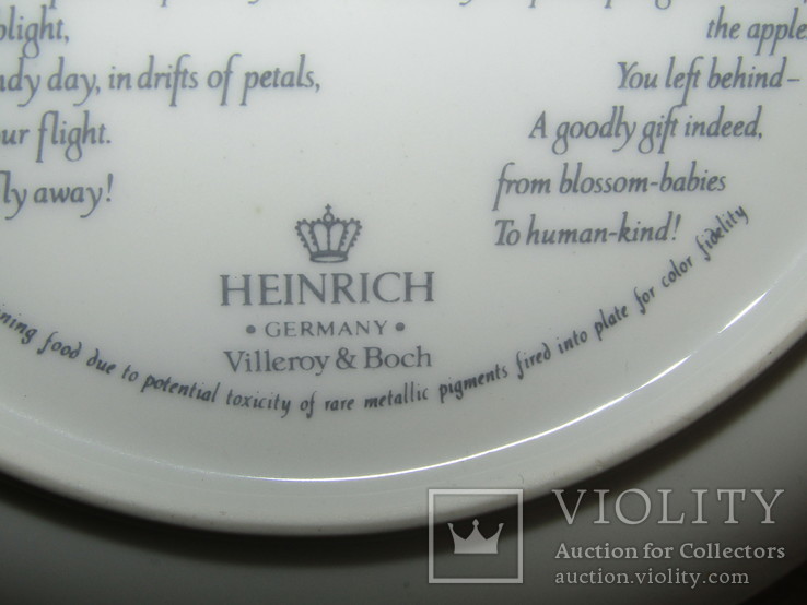 Сказочная тарелка "Феи" фарфор клеймо  Heinrich Villeroy &amp; Boch Германия, фото №8
