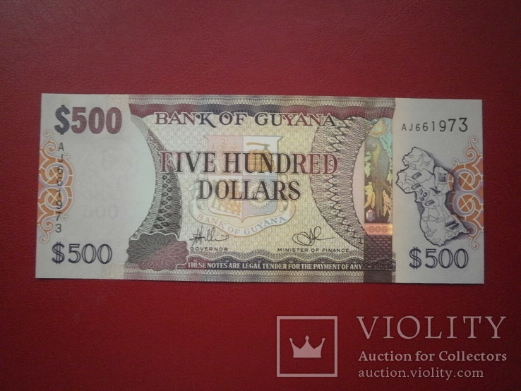 Гаяна 2011 рiк 500 доларів UNC., фото №2