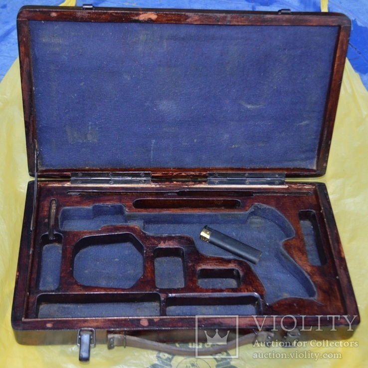 Деревянный ящик - футляр для хранения пистолета Марголин и ЗИПа к нему, фото №3