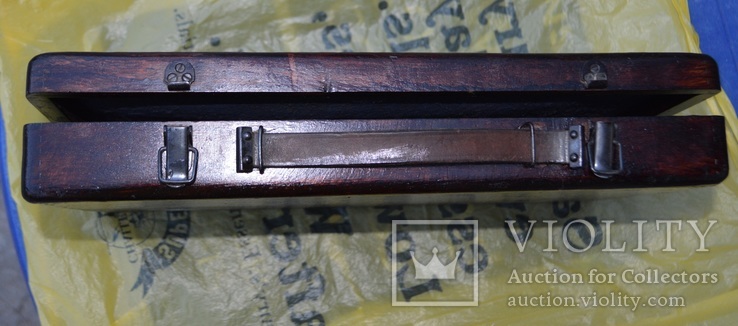 Деревянный ящик - футляр для хранения пистолета Марголин и ЗИПа к нему, фото №5