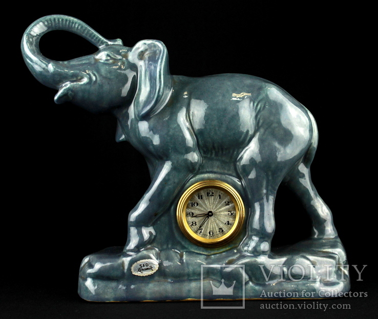 Настольные, каминные часы. S&amp;G Keramik. 50-е годы. Германия. (0188), фото №3