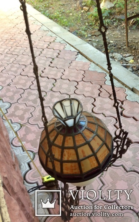 Антикварная лампа в стиле Тифани, фото №9