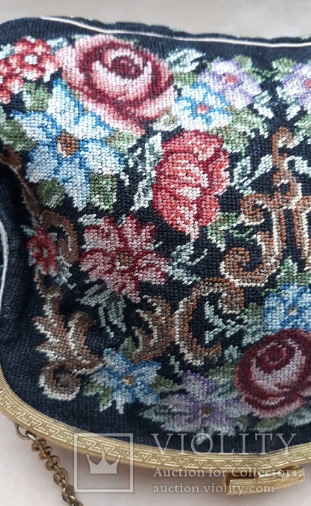 Винтажная сумочка, ручная вышивка, Чехословакия, фото №4