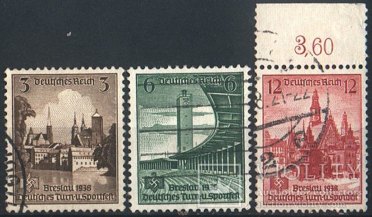 1938 - Рейх - Спорттурнир в Бреслау Mi.665-67