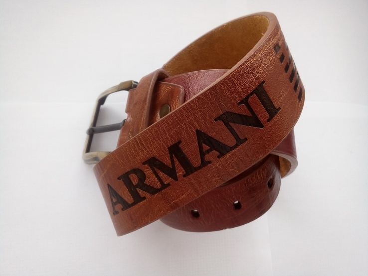 Новый кожаный ремень Giorgio Armani, фото №2