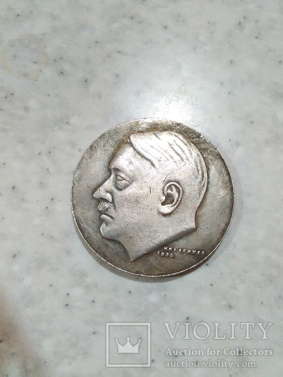 Третий рейх адольф гитлер 1930 год монетовыидный сувенир, фото №2