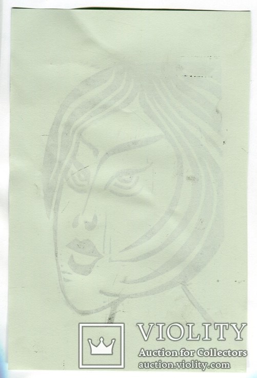 Портрет жінки ліногравюра, фото №5