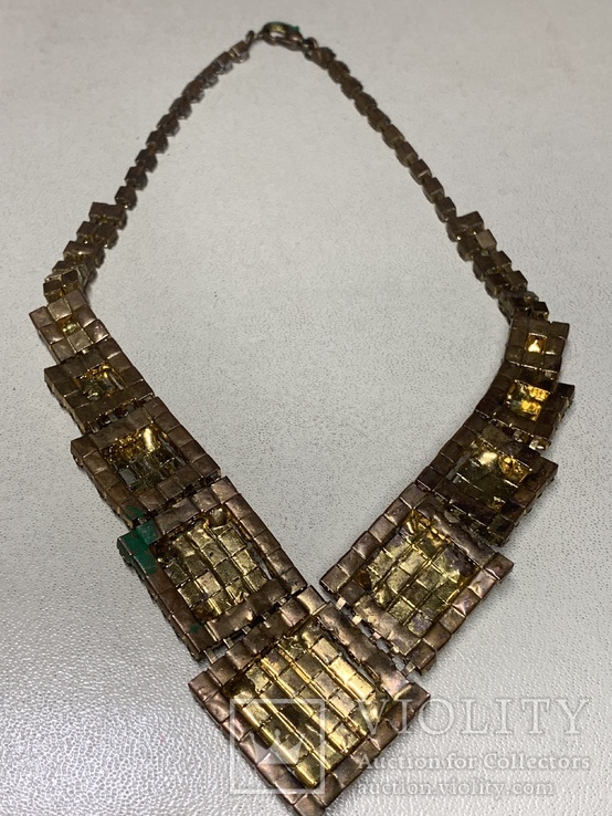 Ожерелье ,целое с остатками позолоты из Италии, фото №8