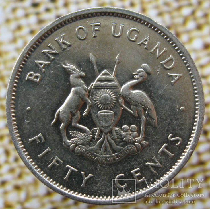 Уганда 50 центів 1976 р., фото №3