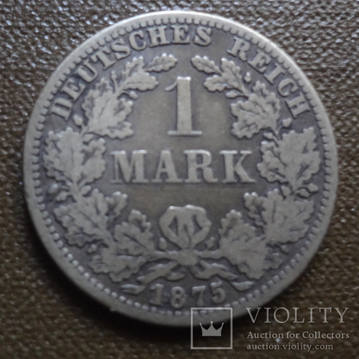 1 марка 1875  Германия  серебро (А.7.36)~