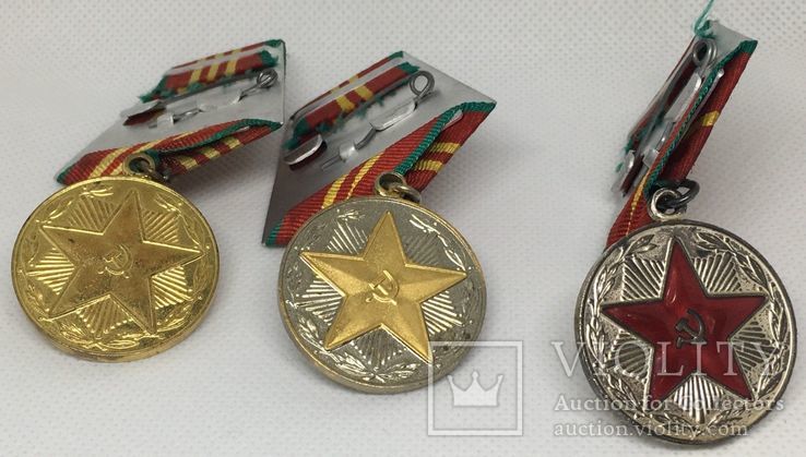 Медали За выслугу 10 15 20 лет Безупречной службы МВД СССР, фото №2