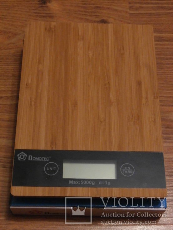 Кухонные сенсорные весы Domotec MS-А 5кг d=1g,с бамбуковой платформой