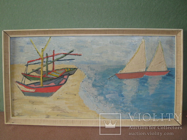 "Лодки" (є підпис , 50 х 25,3 см ), фото №2