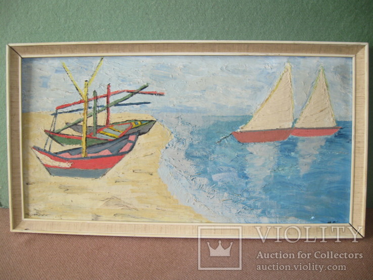 "Лодки" (є підпис , 50 х 25,3 см ), фото №3