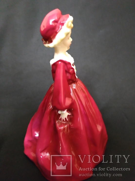 Royal Worcester.Девушка в красном платье, фото №7