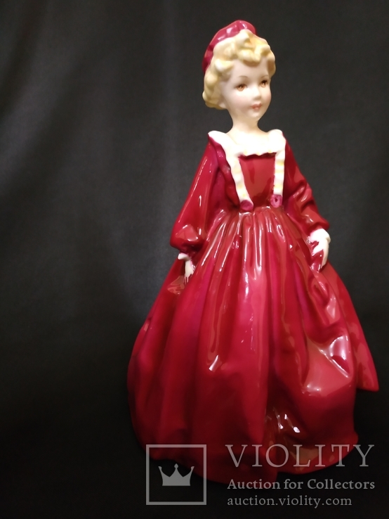 Royal Worcester.Девушка в красном платье, фото №11