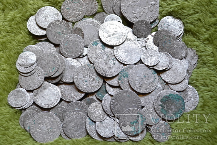 Польские монеты 17 в . 325 шт.