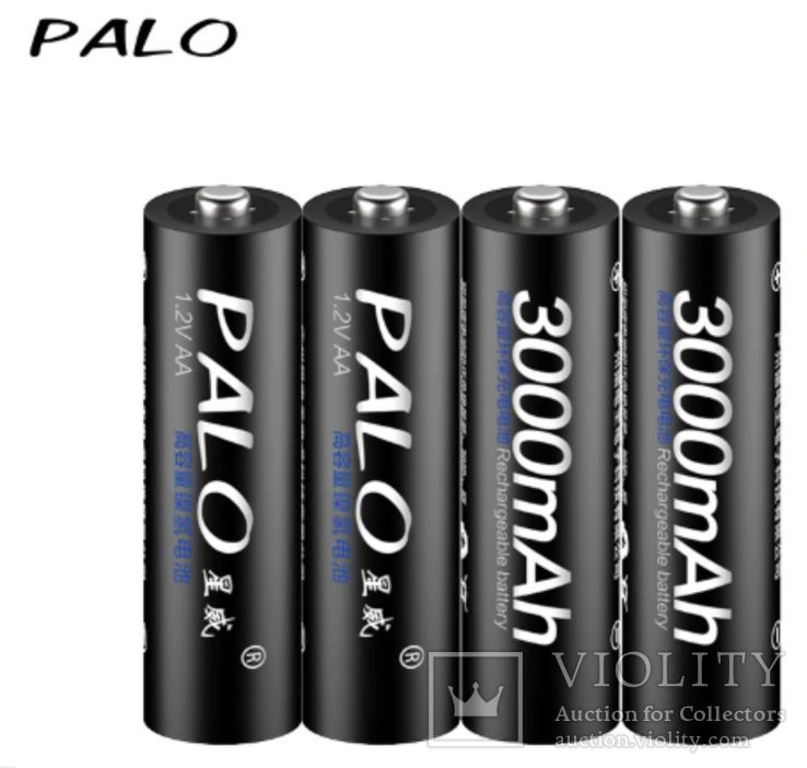 Аккумуляторы Palo АА 3000mAh 4 шт + футляр, фото №4