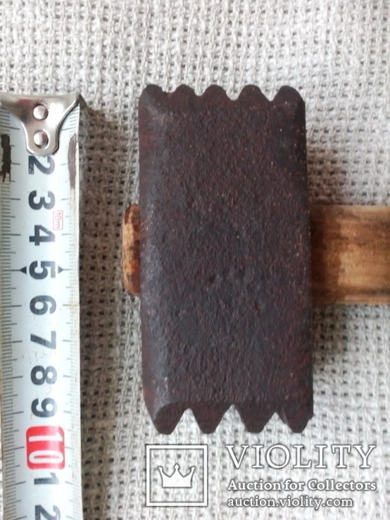 Старинный молоток (бочарда)  вес - 1кг 200гр, фото №3