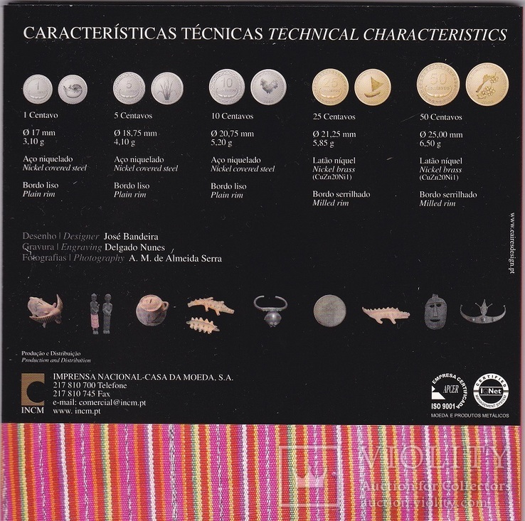 Timor Тимор - mint set 1 5 10 25 50 Centavos 2004 UNC набор 5 монет в буклете JavirNV, фото №6