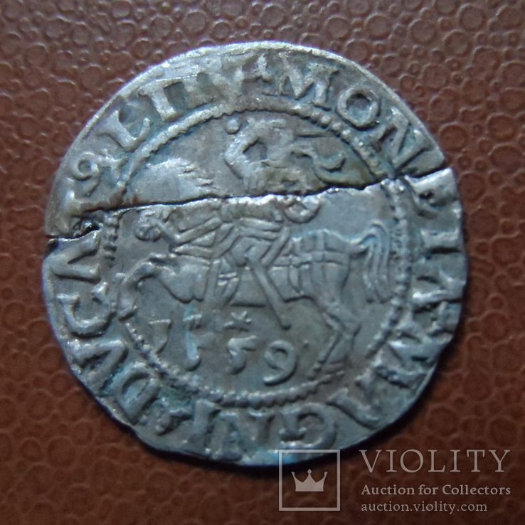 Полугрош 1559  серебро (М.3.44)~, фото №3