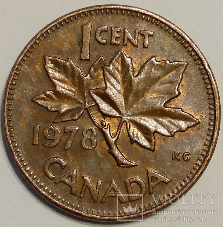 Канада 1 цент 1978, фото №3