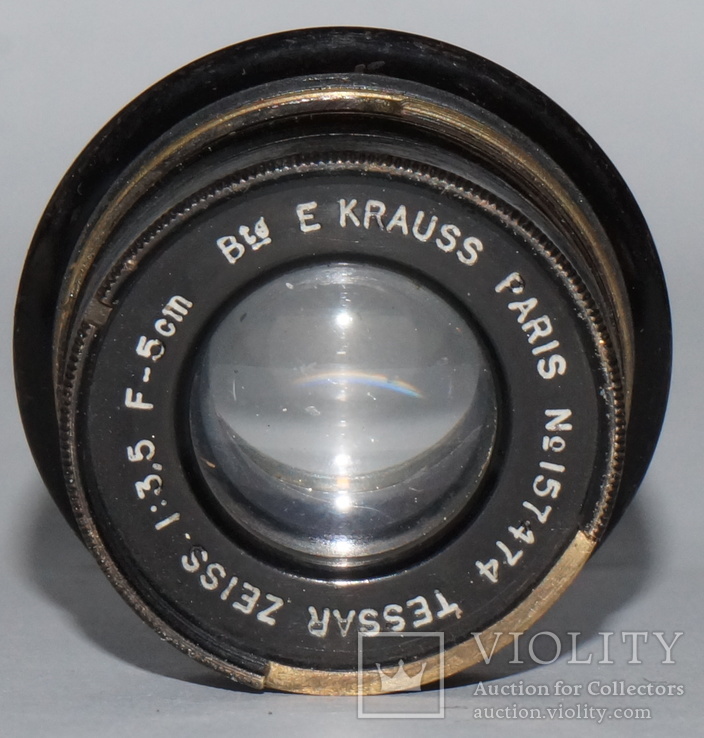 Редкий французкий объектив от кинокамеры Debri Zeiss Tessar 5cm f3.5 PARIS