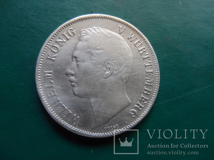 1 гульден 1843  Вюрттемберг  серебро (2.3.16)~, фото №4