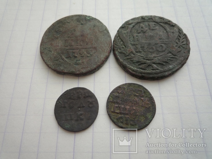 Деньга 1745,1750 та 2 полушкі, фото №4