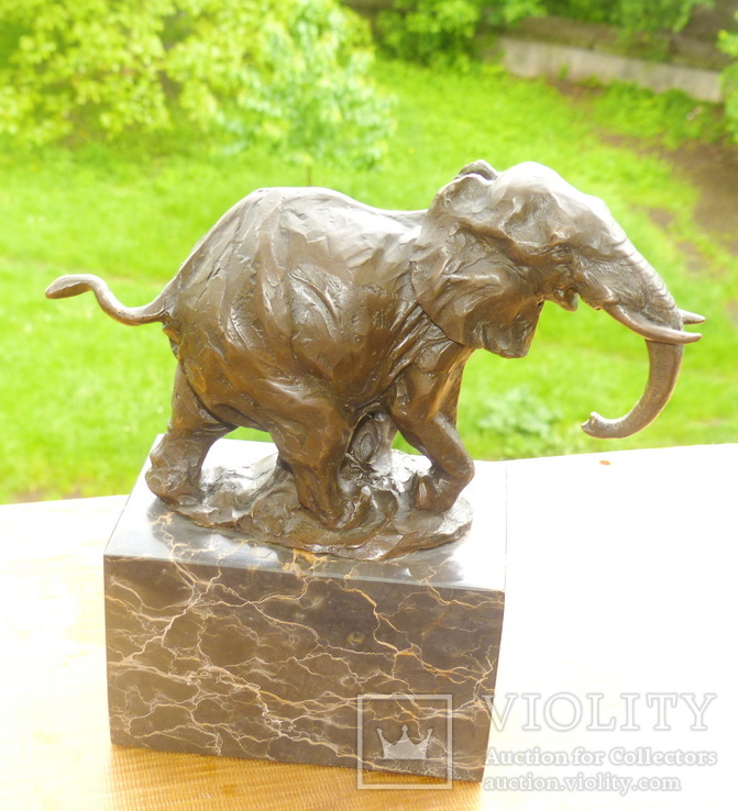 Статуэтка - фигурка - слон - европа - бронзовая, фото №2
