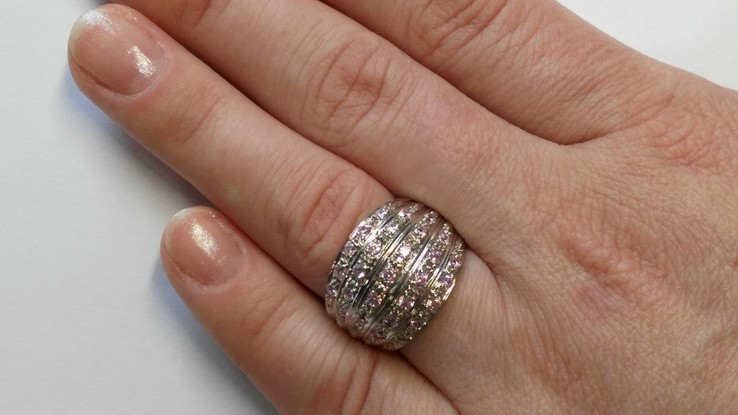 Кольцо серебряное 925 натуральный розовый сапфир., фото №7