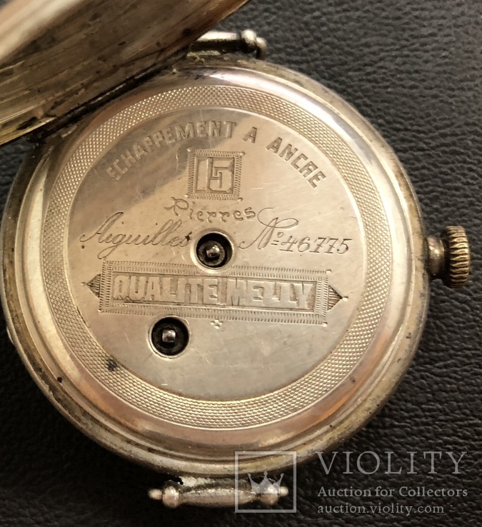 Серебряные карманные часы MOSER 84 пробы, фото №9