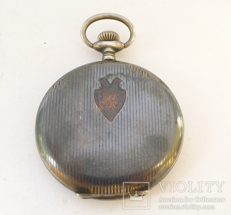 Карманные часы в серебре с чернью Edda Watch