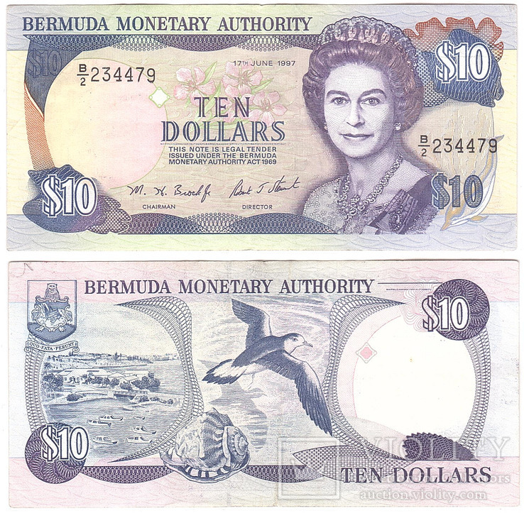 Bermuda Бермуды Бермудские Острова - 10 Dollars 1997 VF JavirNV