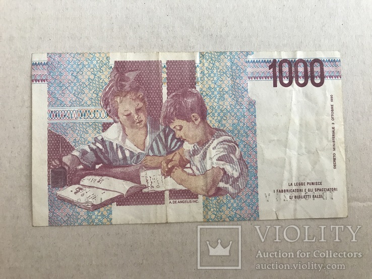 100 лир Италия 1990, фото №3