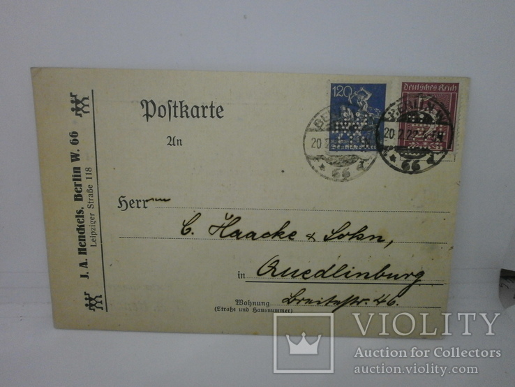1922 Карточка из Германии в Харьков, фото №2