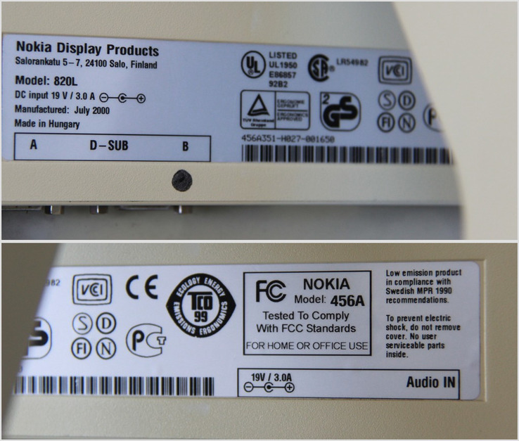 Профессиональный монитор Nokia 18 дюймов (VGA+VGA), колонки, фото №6