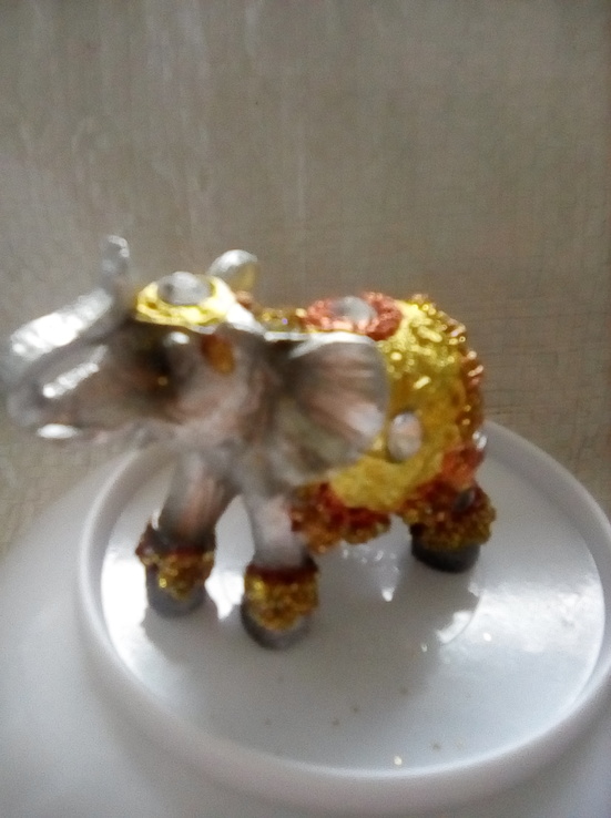 Сувенир Слон с камнями керамика, фото №3