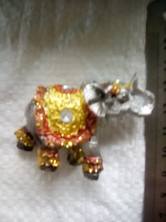 Сувенир Слон с камнями керамика, numer zdjęcia 5