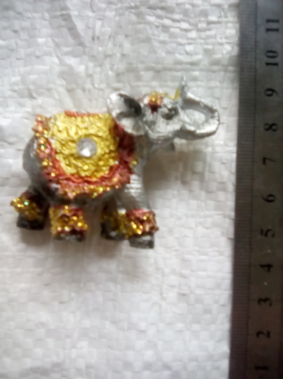 Сувенир Слон с камнями керамика, numer zdjęcia 6