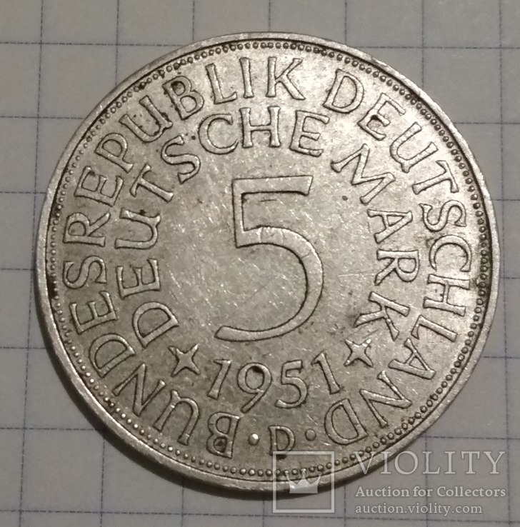 5 марок 1951 г., фото №2