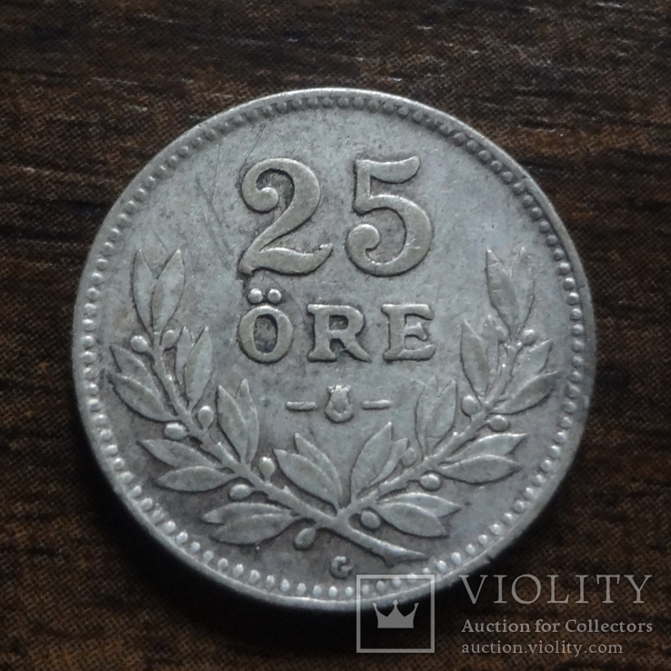 25 эре 1940 Швеция   серебро     (И.6.5)~, фото №2