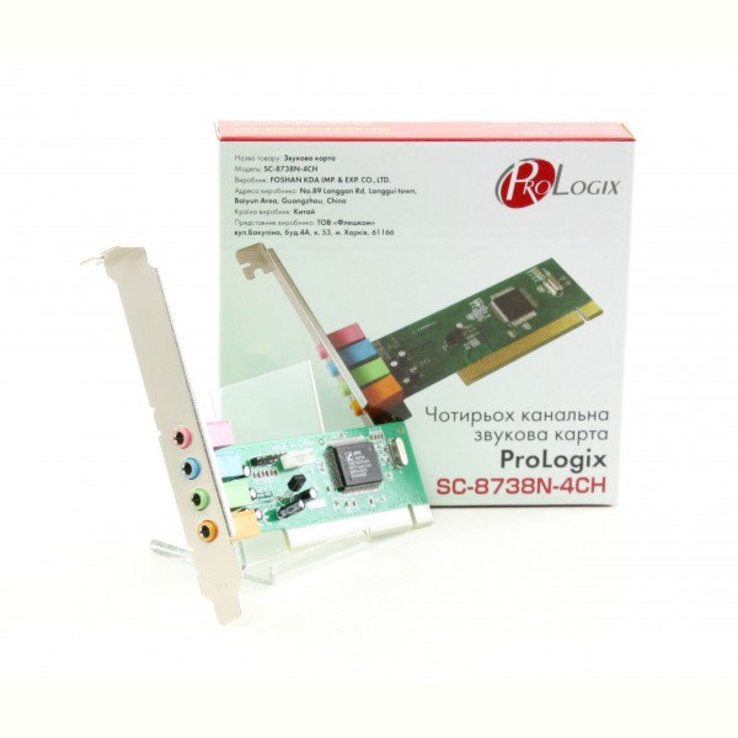 Звуковая карта ProLogix SC-8738N-4CN 4ch PCI RETAIL, фото №3