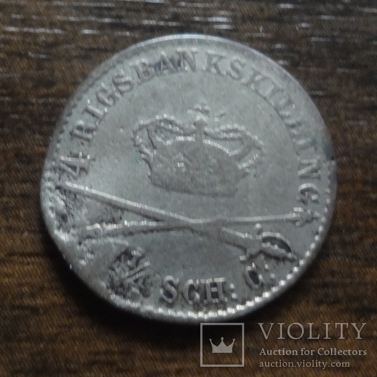 4 ригсбанкскиллинга 1842 Дания серебро    (Л.8.11)~