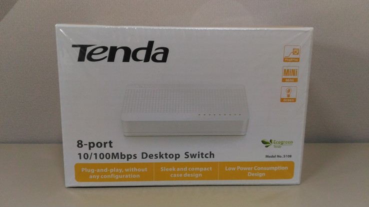 Коммутатор TENDA S108 8port 10/100BaseTX, desktop (S108), photo number 8