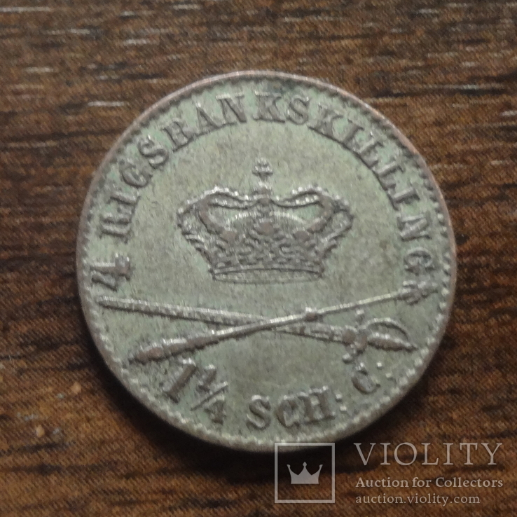 4  ригсбанкскиллинга  1842  Дания  серебро   (Л.8.14)~, фото №2