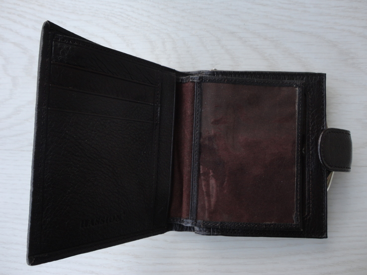 Женский кожаный кошелек HASSION (коричневый), фото №4